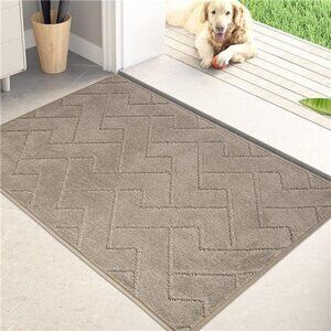 Dirt Trapper Door Mat 23.5" x 35.5", Non-Slip Machine Washable Entrance Rug